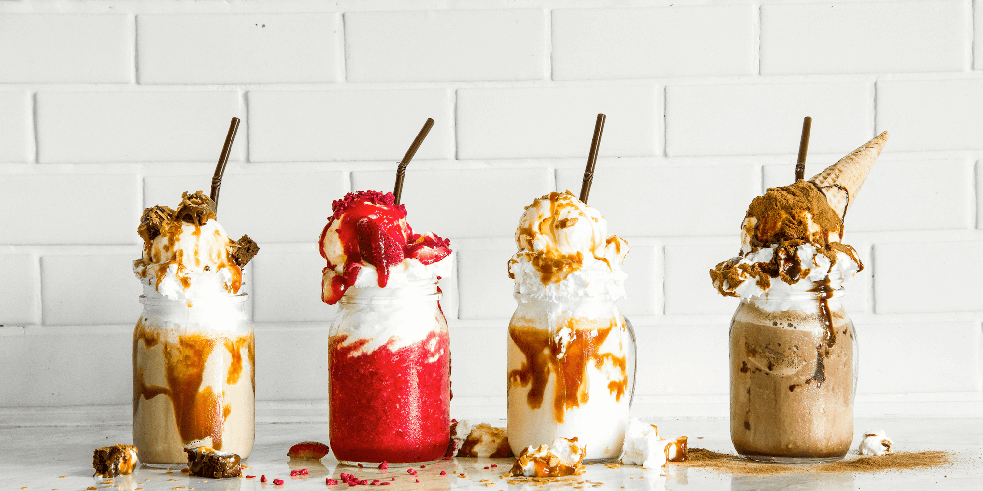 4 premium milkshakes
