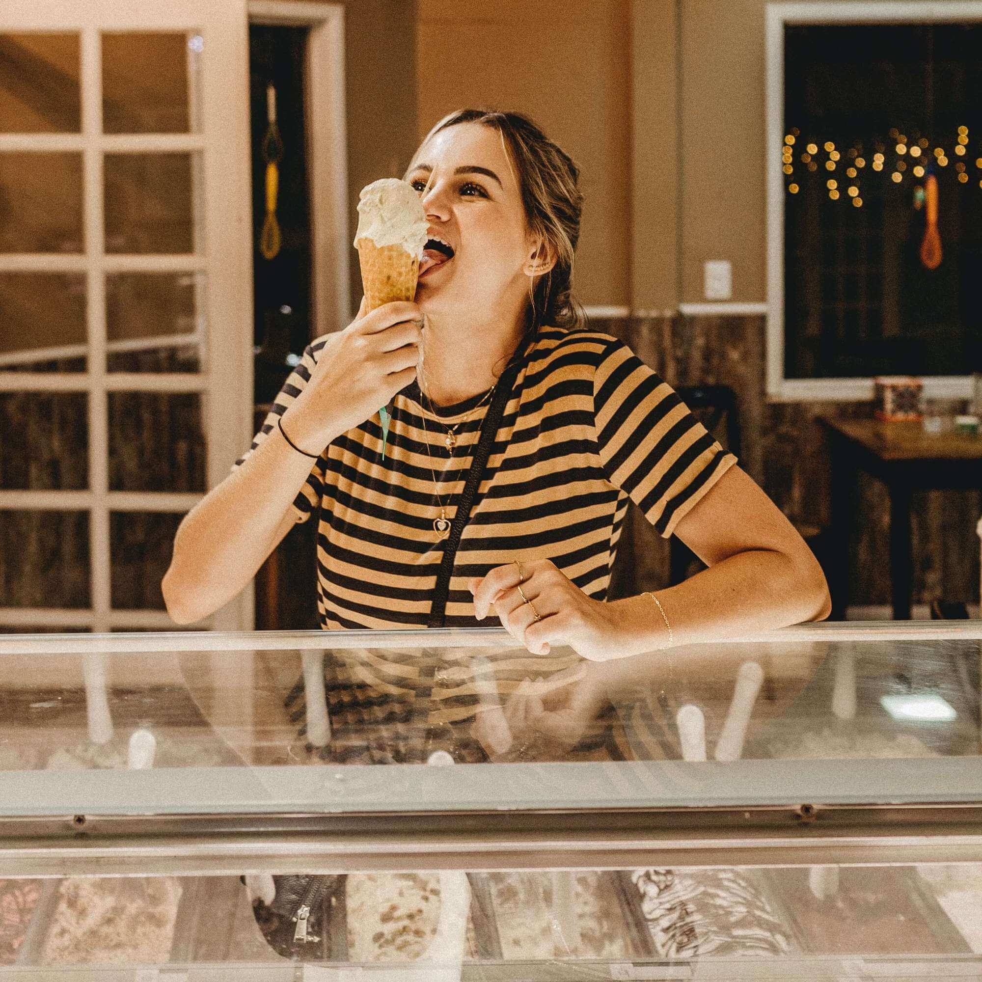 girl eating ice cream
